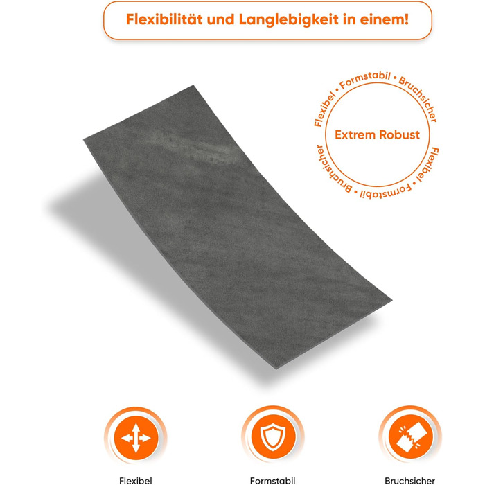 Стінові панелі IZODEKOR під мармур 60x120 см Панель для кухонного фартуха ПВХ-облицювання стін для кухні, ванної кімнати Бризкозахисна плівка для кухні Водонепроникна та термостійка (4 панелі 4 монтажних клею, залізна ручка)