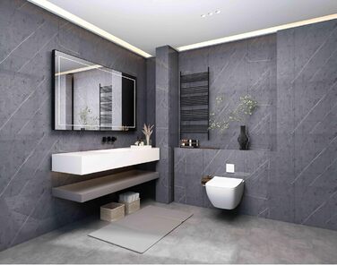 Самоклеюча плитка, мармуровий дизайн, 10 шт. - 60 см x 30 см, 3D наклейки на плитку, самоклеючі, кухонний фартух (сірий)