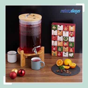 Стильний скляний диспенсер для напоїв 5 л Relaxdays