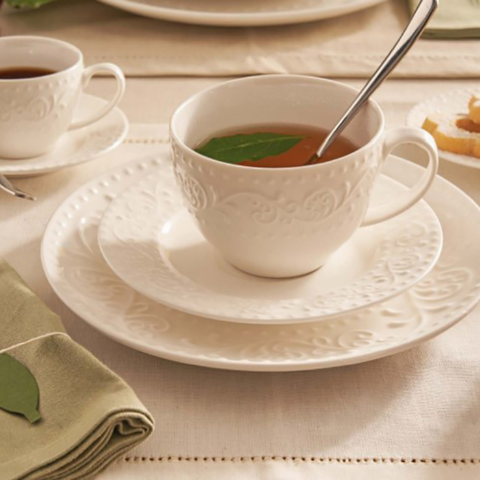Чашка для чаю з блюдцем La Porcellana Bianca SOGNANTE, порцеляна, 350 мл