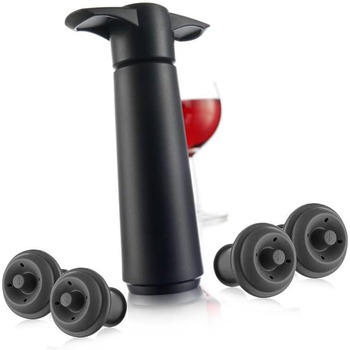 Вакуумная помпа для вина с пробками, набор 5 предметов Vacu Vin