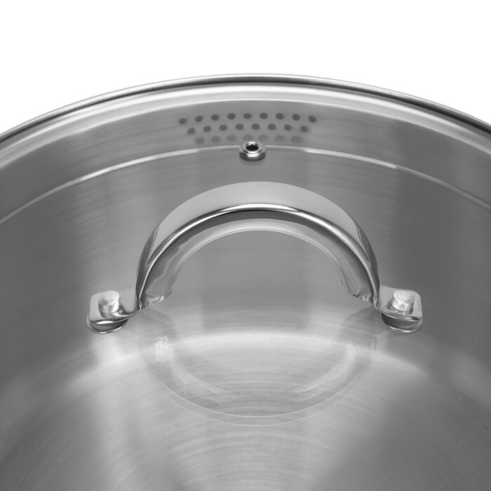 Набір посуду Fissman FEDERICA придметів зі скляними кришками нержавіюча сталь (5399)