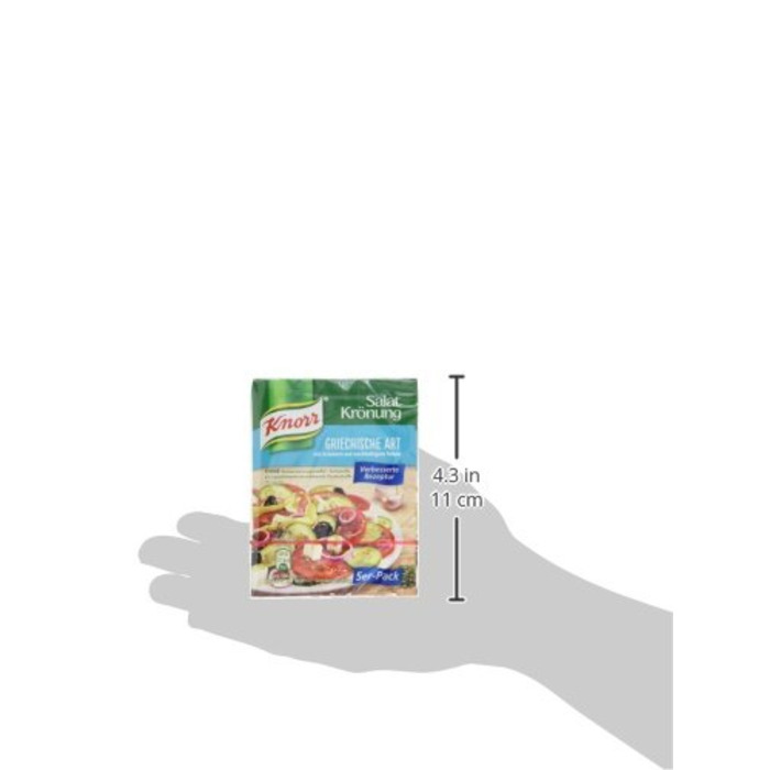 Заправка для салату Knorr у грецькому стилі для смачної заправки для салату з натуральними інгредієнтами* 15 шт. 52 мл