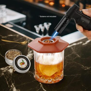 Набор для копчения коктейлей с 8 вкусами деревянной щепы PIPITA