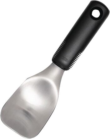 Ергономічна ложка для морозива OXO Good Grips з ежектором нержавіюча сталь 11,7 x 26,7 см, курок (лопатка, чорний)