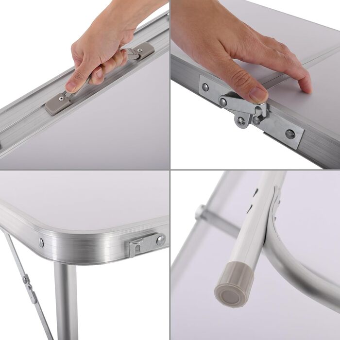 Складной кемпинговый стол белый Raburg