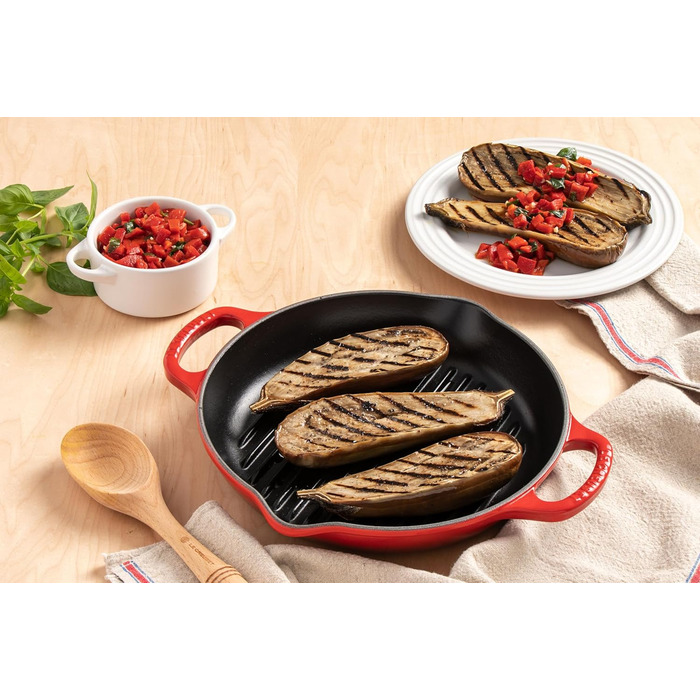 Чавунна сковорода-гриль квадратна 26 см, синій Марсель Signature Le Creuset