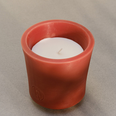 Свічка у свічнику з воску Bougies La Française, каштанова, 13 х 13,5 см, 370 г