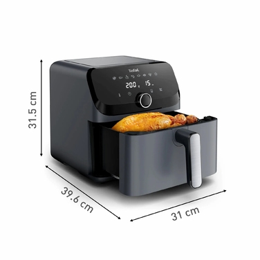 Tefal Мультипечь Easy Fry Mega, 1700Вт, чаша-7.5л, сенсорное управл., 8 программ, пластик, темно-серый