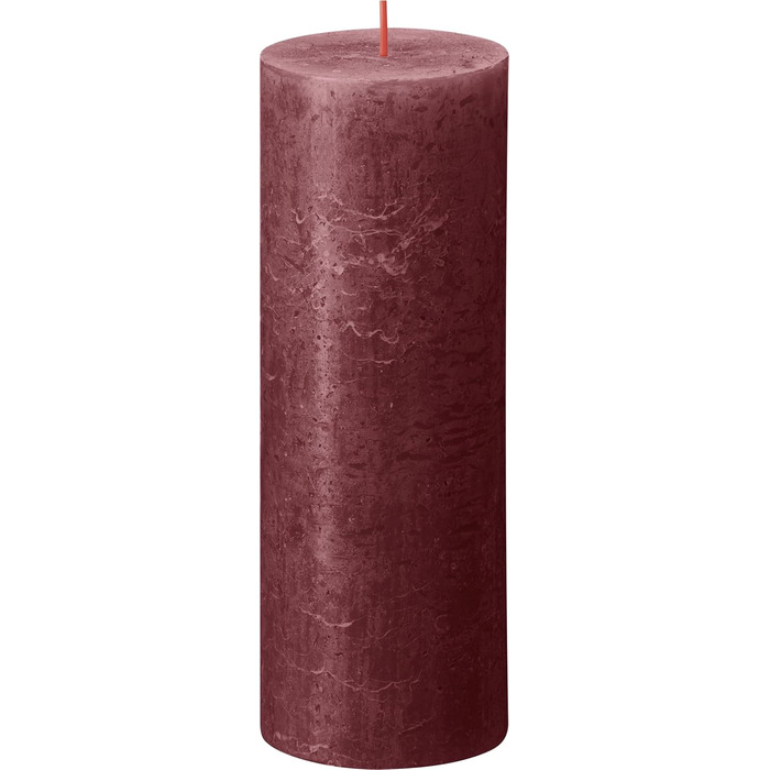 Свічки Bolsius Rustic Pillar - Оливково-зелені - Набір з 4 шт. - Декоративні побутові свічки - Час горіння 60 годин - Без запаху - Натуральний рослинний віск - Без пальмової олії - Оливково-зелені (19 x 7 см, темно-червоні)