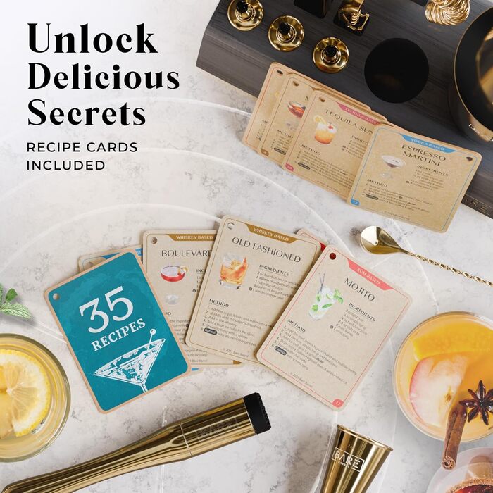 Професійний набір для приготування коктейлів із 14 предметів Bare Barrel