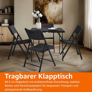 Складной стол для кемпинга черный Amazon Basics