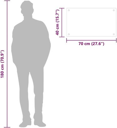 Прозрачный кухонный передник 70 x 40 см vidaXL