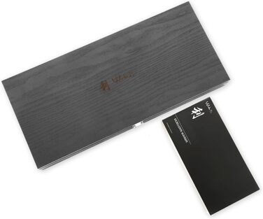 Набор ножей Wakoli Titanium Noir (5 предметов) с подставкой профессиональный кухонный набор ножей из нержавеющей стали с черным титановым покрытием (12,521 см), магнитная подставка для ножей.