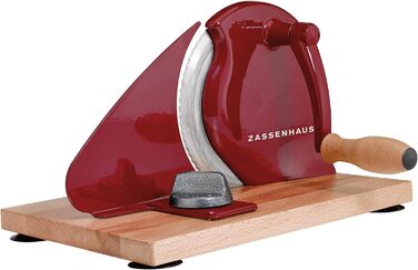 Інструкція з нарізки хліба Zassenhaus CLASSIC Сталеве лезо Solingen Товщина різання 1-18 мм Дошка і кривошип з деревини бука Розміри 30 25,5 19 см (червоний, один розмір)