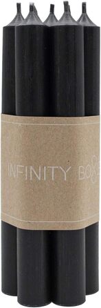 Набір з 7 конічних свічок 2,2 х 18 см, чорний Infinity Boxs