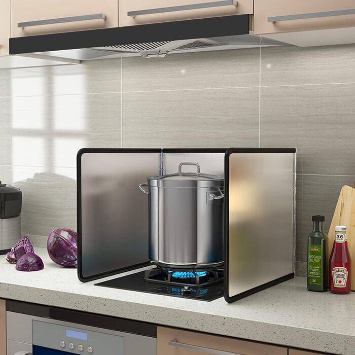 Портативний захист від бризок для приготування їжі, антипригарний, захист від бризок олії, захист від бризок для смаження, плита, захист від бризок, кухня, (Срібний, S)