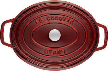 Чавунна жаровня/кокот STAUB, овал 6,7 л, (33 см, гренадин)