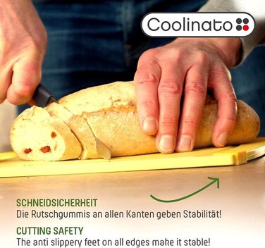 Набір обробних дощок Coolinato, 3 шт., різні розміри, антибактеріальні дошки з жолобком для збору рідини, 3 кольори для гігієнічного розділення продуктів (Набір кольорових - 29,2x20,3 см)
