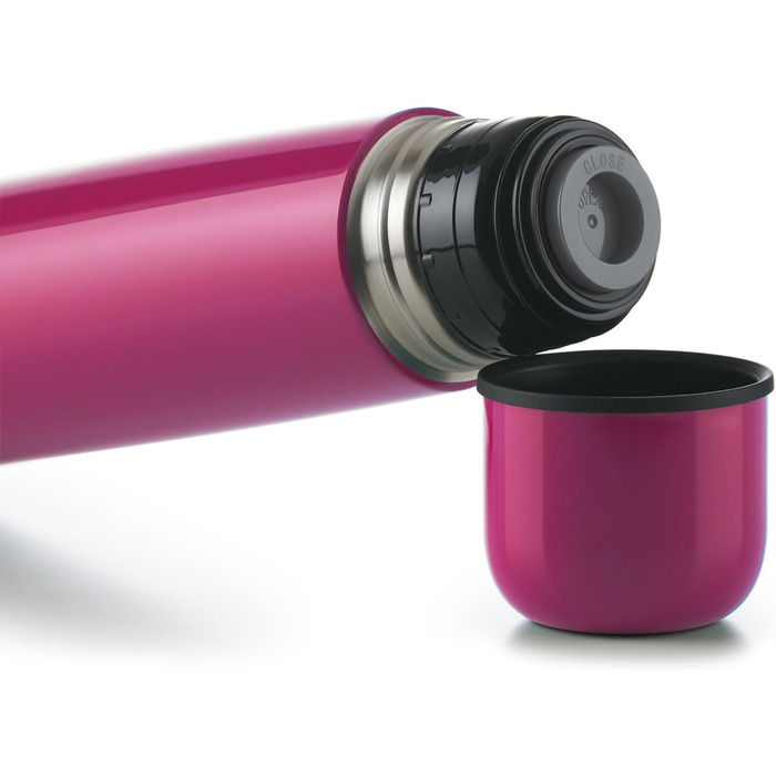 Термос Blumtal Eifel з нержавіючої сталі 500 мл - герметичний термос з чашкою для пиття в дорозі, ізолює гарячі напої, темно-зелений (700 мл, ягідний)