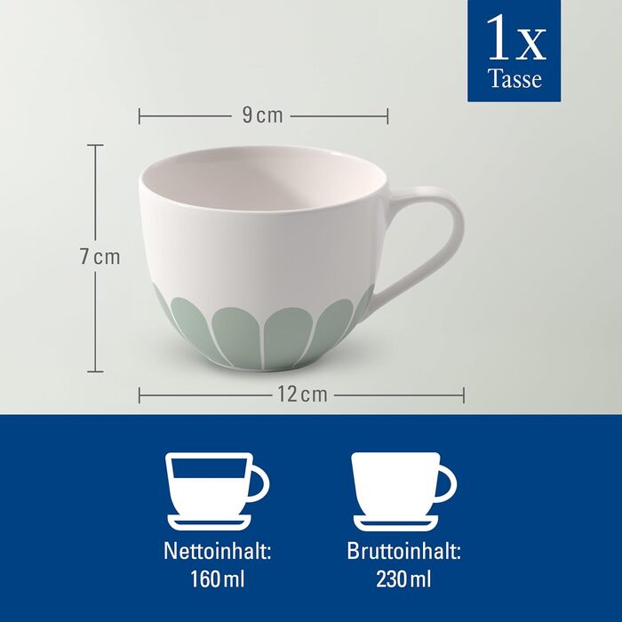 Чашка для кави 160 мл, зелений Fleur Villeroy & Boch