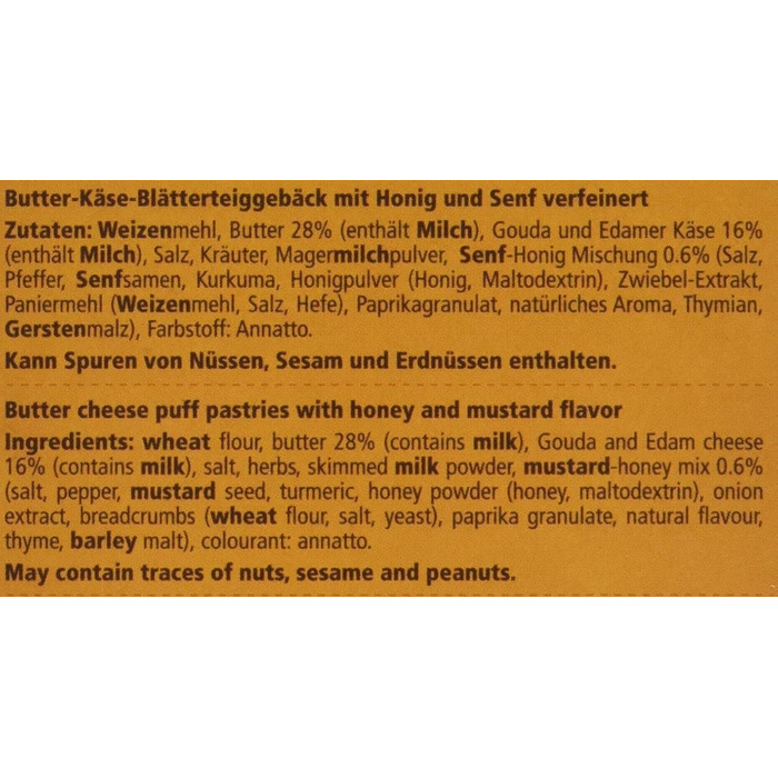 Печиво з сиром - хрусткі снеки з гірчицею та медом, 10 упаковок по 100 г Cräx