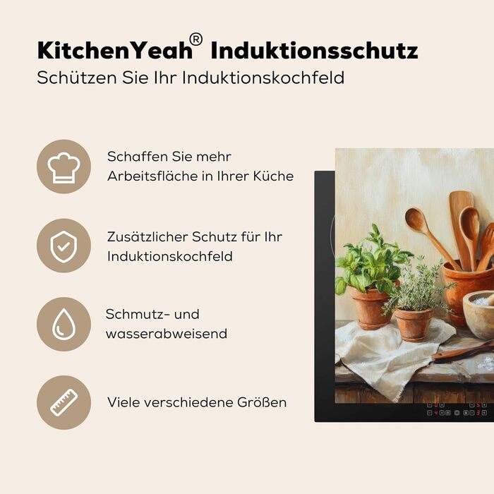 Керамическая крышка для защиты индукционной варочной поверхности 60 х 52 см KitchenYeah