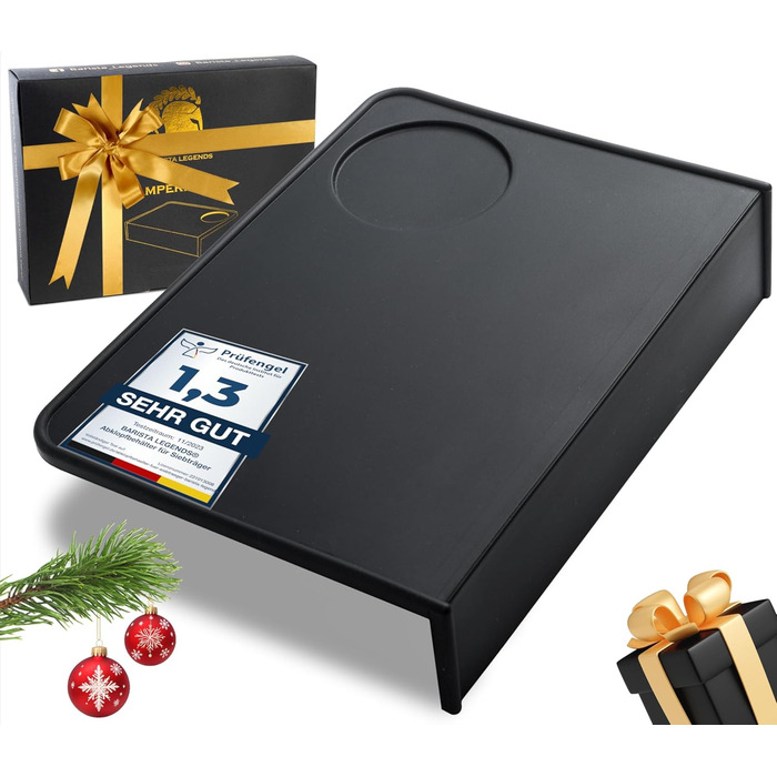 Килимок для трамбування силіконовий, чорний Barista Legends