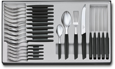 Набір кухонний Victorinox Swiss Modern Table Set 24шт з черн. ручкою (6 ножів tomato,6 віделок,6 ложек,6 ложек)