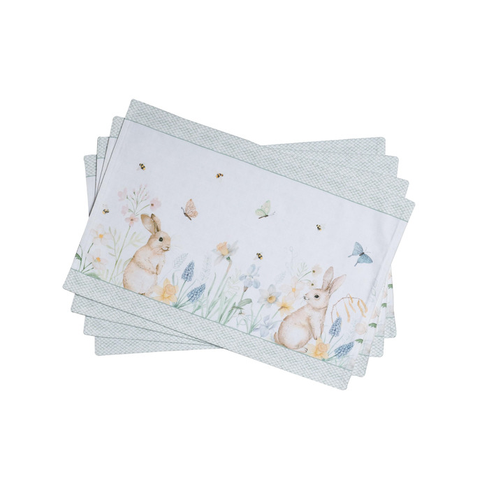 Серветки Maison d&39Hermine зі 100 бавовни, набір з 4 шт. , декоративні серветки, пасхальні серветки, що можна прати, для свят, вечерь, весни, літа (33 см x 48 см) (010 - Великодня роса)