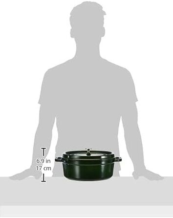 Кокот овальний 29 см, зелений базилік Staub