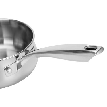 Ківш Fissman ABSOLUTE PRO 18x9 см / 2,2 л зі скляною кришкою нержавіюча сталь (5545)