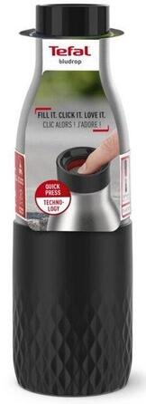 Tefal Термопляшка Bludrop soft touch, 500мл, нержавіюча сталь, графітовий