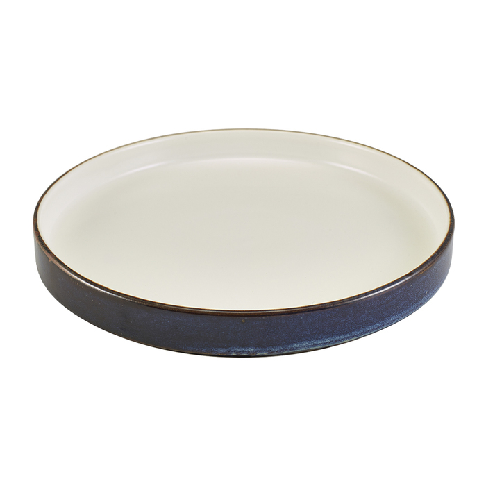 Тарілка презентаційна з бортиком двокольорова 26*3.3 см, Terra Porcelain Aqua Blue, GenWare
