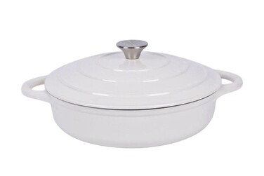 Каструля чавунна кругла 28 см Tierra кремова 830018 NOIS