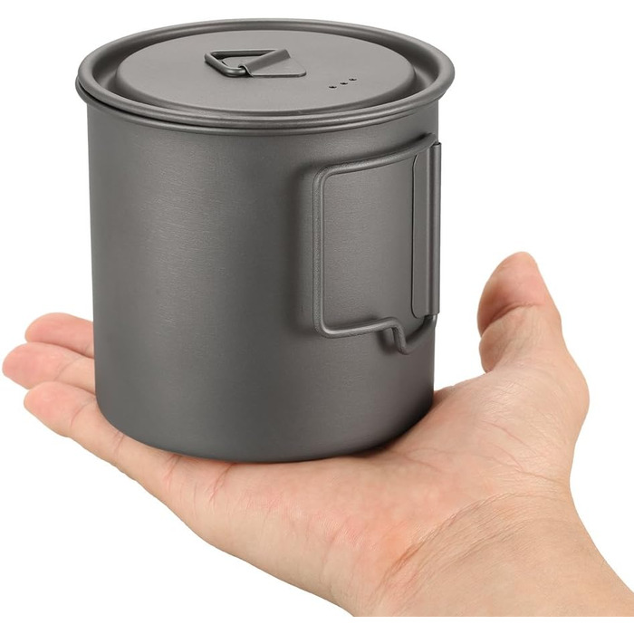 Титановый котелок для кемпинга 650 мл Lixada