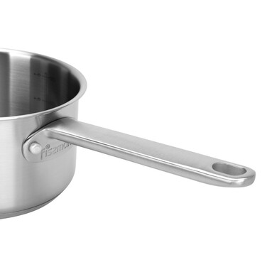 Ковш Fissman MASTER CHEF 16x9 см/1,6 л со стеклянной крышкой нержавеющая сталь (15094)