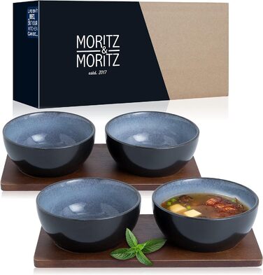 Набір посуду Moritz & Moritz VIDA з 18 предметів 6 осіб Елегантний набір тарілок з високоякісної порцеляни посуд, що складається з 6 обідніх тарілок, 6 десертних тарілок, 6 супових тарілок (4 великі миски для занурення)