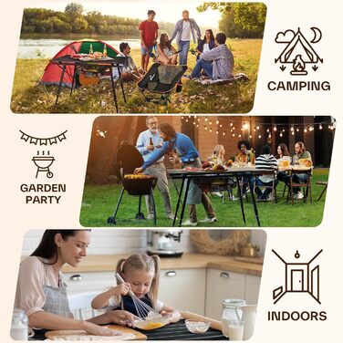 Складной стол для кемпинга и пикников черный Sportneer