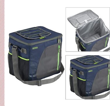 Термос Radiance 30 л, синій, сумка-холодильник з поліестеру, термосумка, сумка для кемпінгу та обіду, складна, сумка для покупок в машині, яку можна прати, з сітками для перенесення, без BPA 30 л