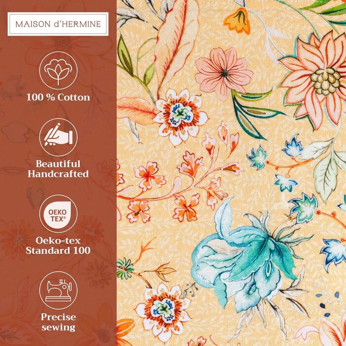 Бавовняні килимки для серветок, набір з 4 шт. , декоративні килимки для серветок, пасхальні килимки, що миються, для свят, вечерь, весни, літа (33 см x 48 см) (019 - Розкішний лофт - Персиковий), 39Hermine 100