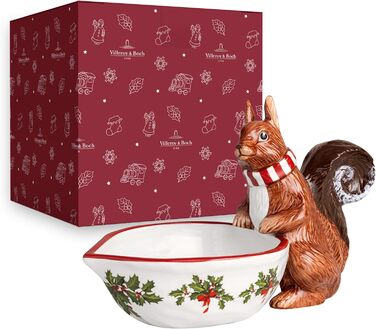 Сервировочная рождественская миска 25 см с фигуркой белки Toy's Fantasy Villeroy & Boch