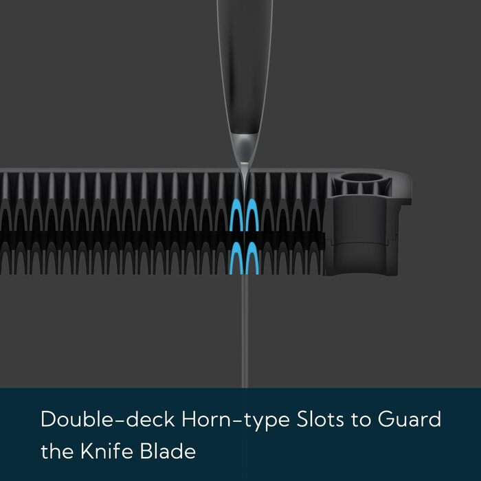 Универсальный блок для ножей XL с прорезями для ножниц и точильного стержня KITCHENDAO