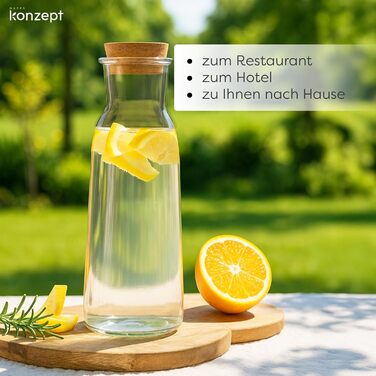 Набір графинів для води з кришками 3 шт 1 л KONZEPT