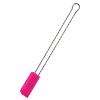 Лопатка силиконовая узкая Rosle, розовая, 26 см