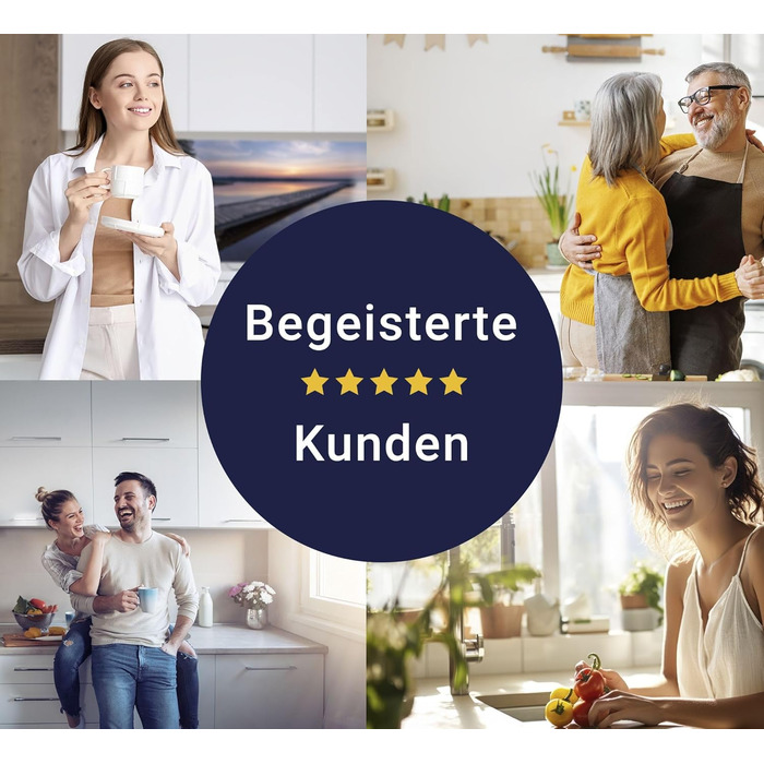 Кухонний фартух timalo зі скляним ефектом акрилове скло 2 мм Захист від бризок для плити, скляний фартух, акрилові скляні стінові панелі, захисна панель для фартуха Бетонно-синьо-сірий (60x52 см, 207- Seeblick)