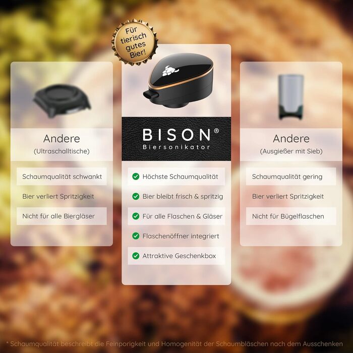 Ультразвуковая насадка для бутылок пива, подарок для мужчин BISON