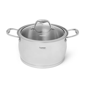 Каструля Fissman MIRANDA 24x14 см / 6,7 л з кришкою (5154)