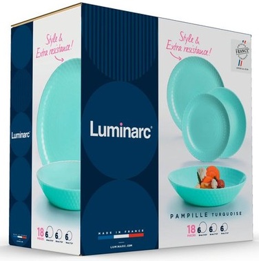 Сервиз Luminarc Pampille Turquoise, 18 предметов (6785913)