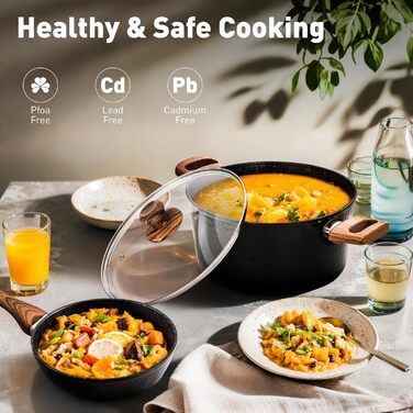 Набор кухонной посуды, 15 предметов, черный DishDelight